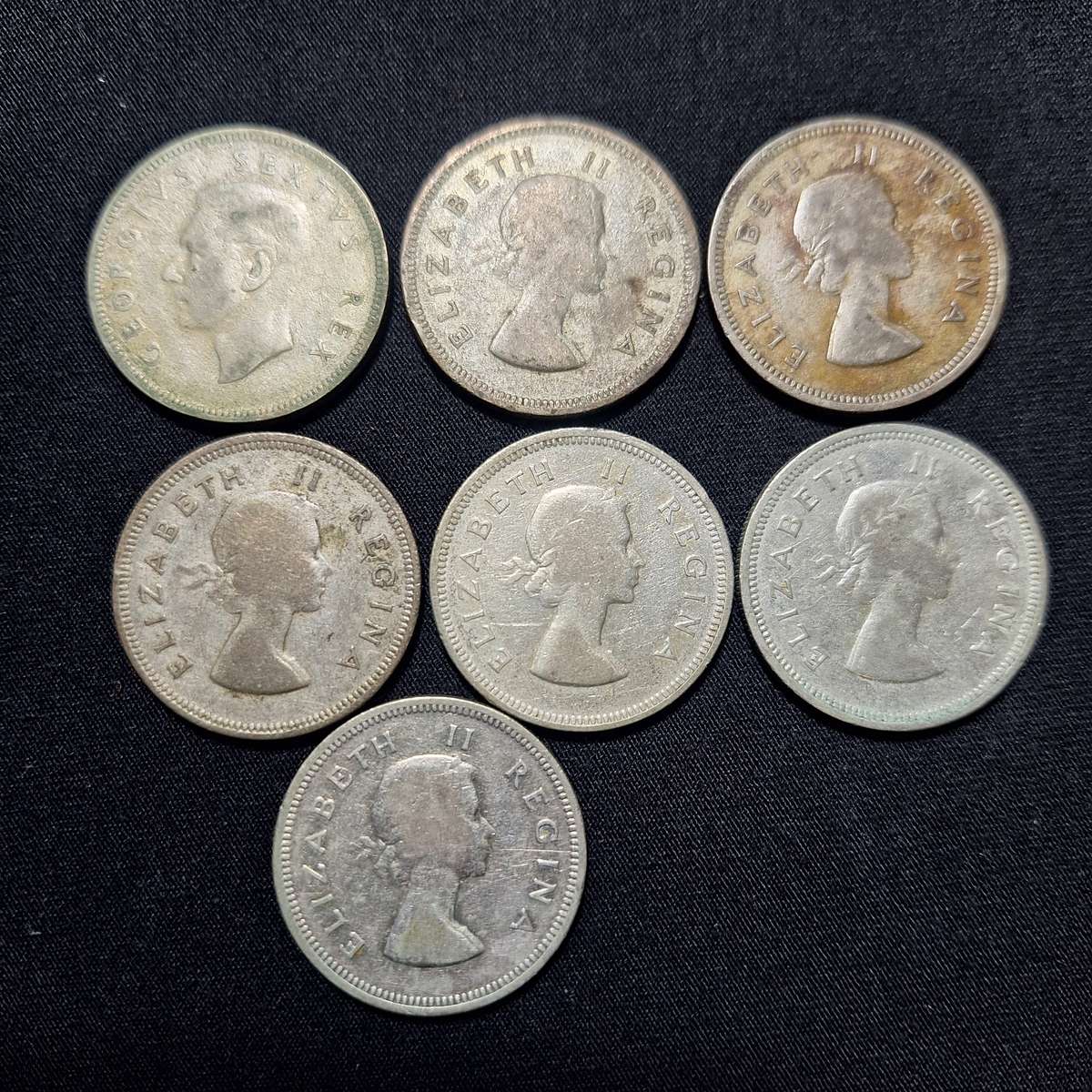1952 to 1958 - 2 Shilling SA coins