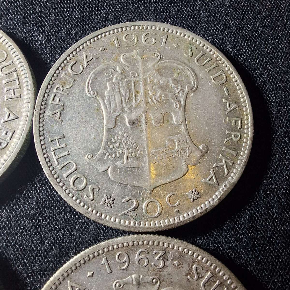 1960 to 1964 - 2 Shilling / 20c SA coins