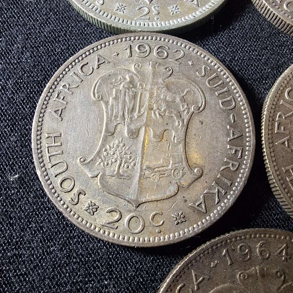 1960 to 1964 - 2 Shilling / 20c SA coins