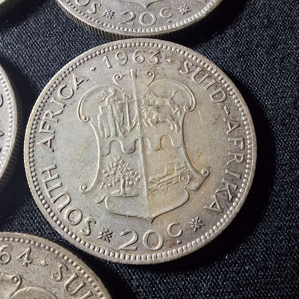 1960 to 1964 - 2 Shilling / 20c SA coins