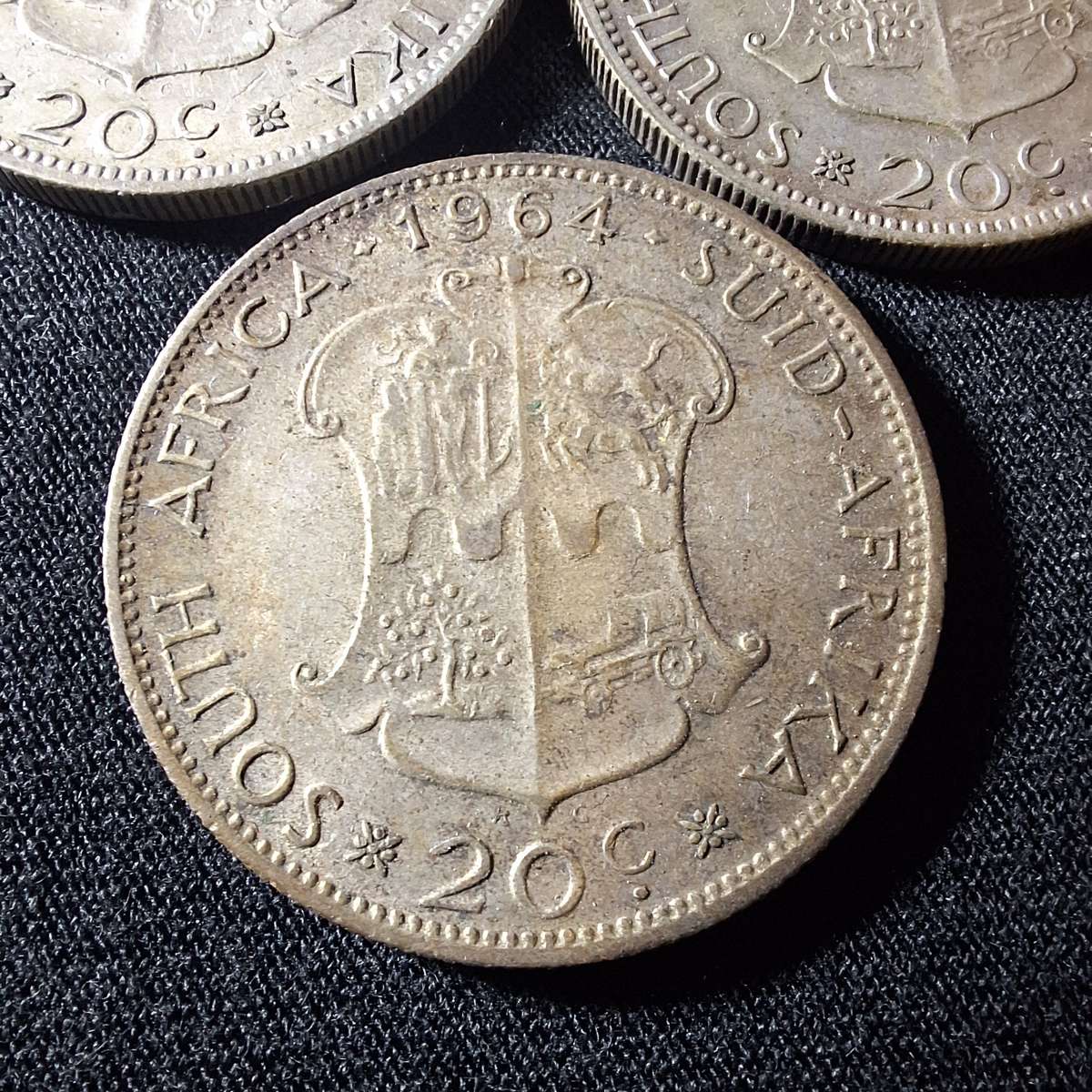 1960 to 1964 - 2 Shilling / 20c SA coins