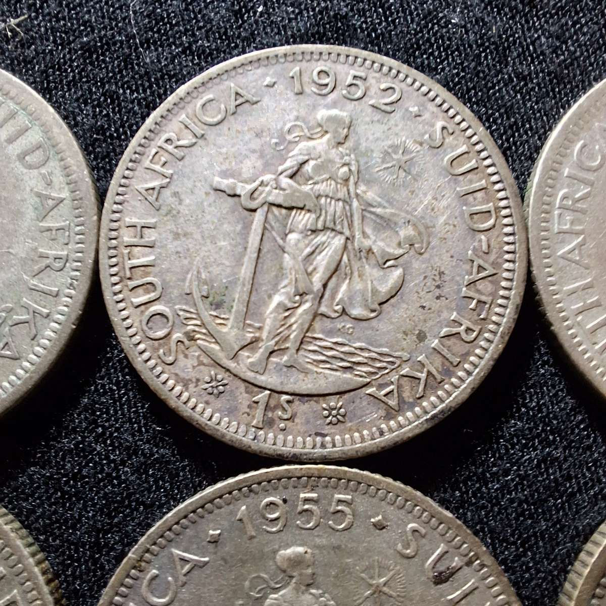 1951 to 1958 - South Africa 1 Shilling Coins