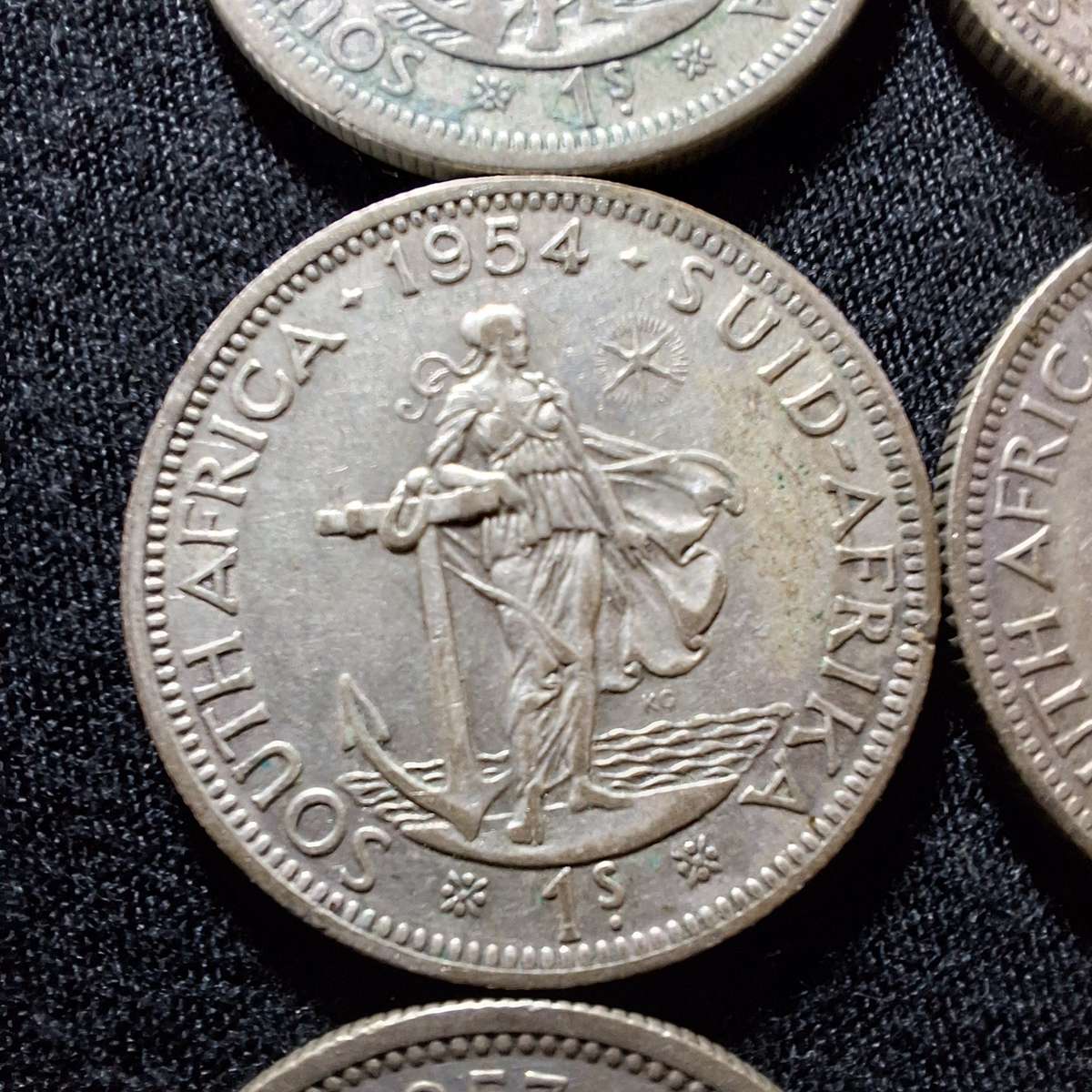 1951 to 1958 - South Africa 1 Shilling Coins