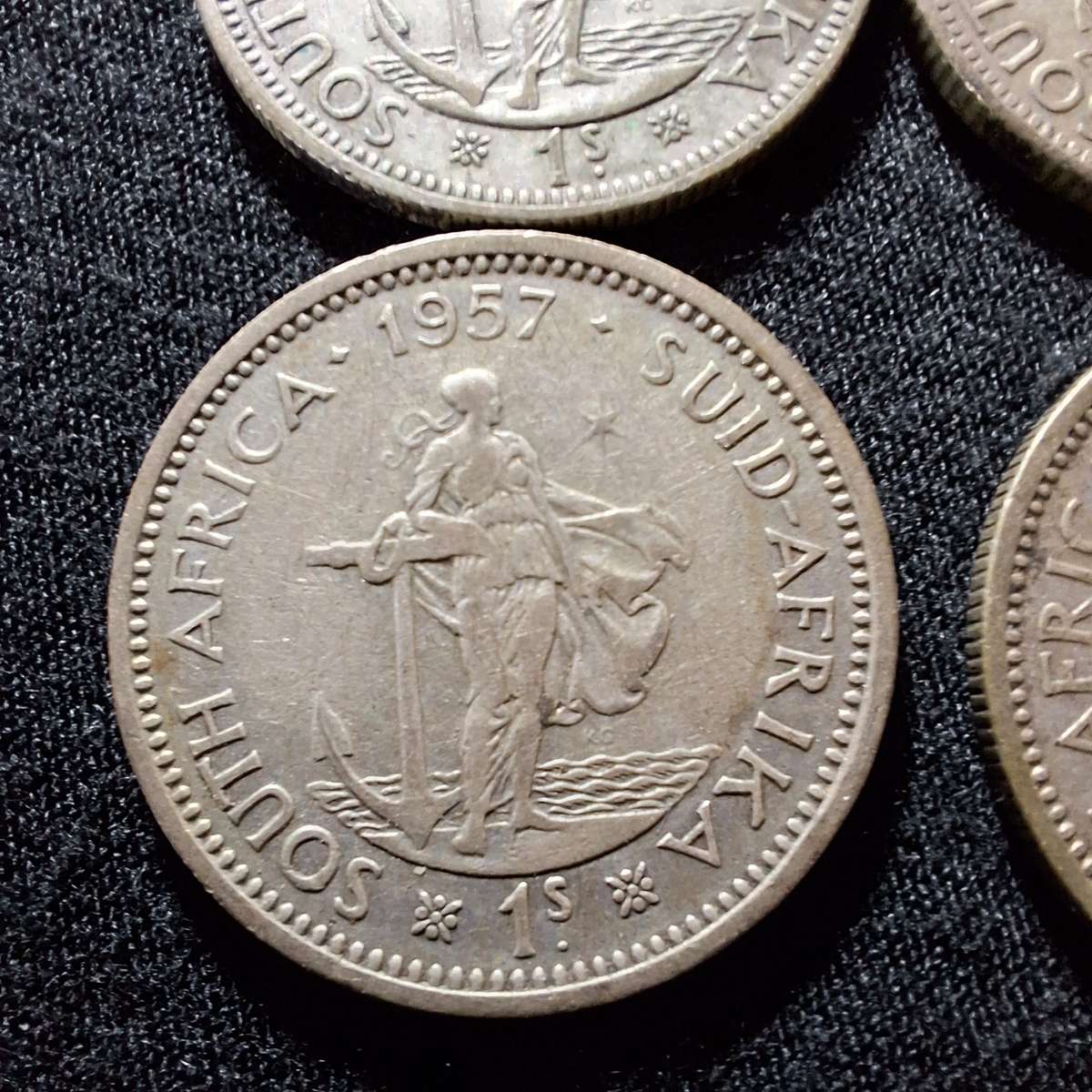 1951 to 1958 - South Africa 1 Shilling Coins