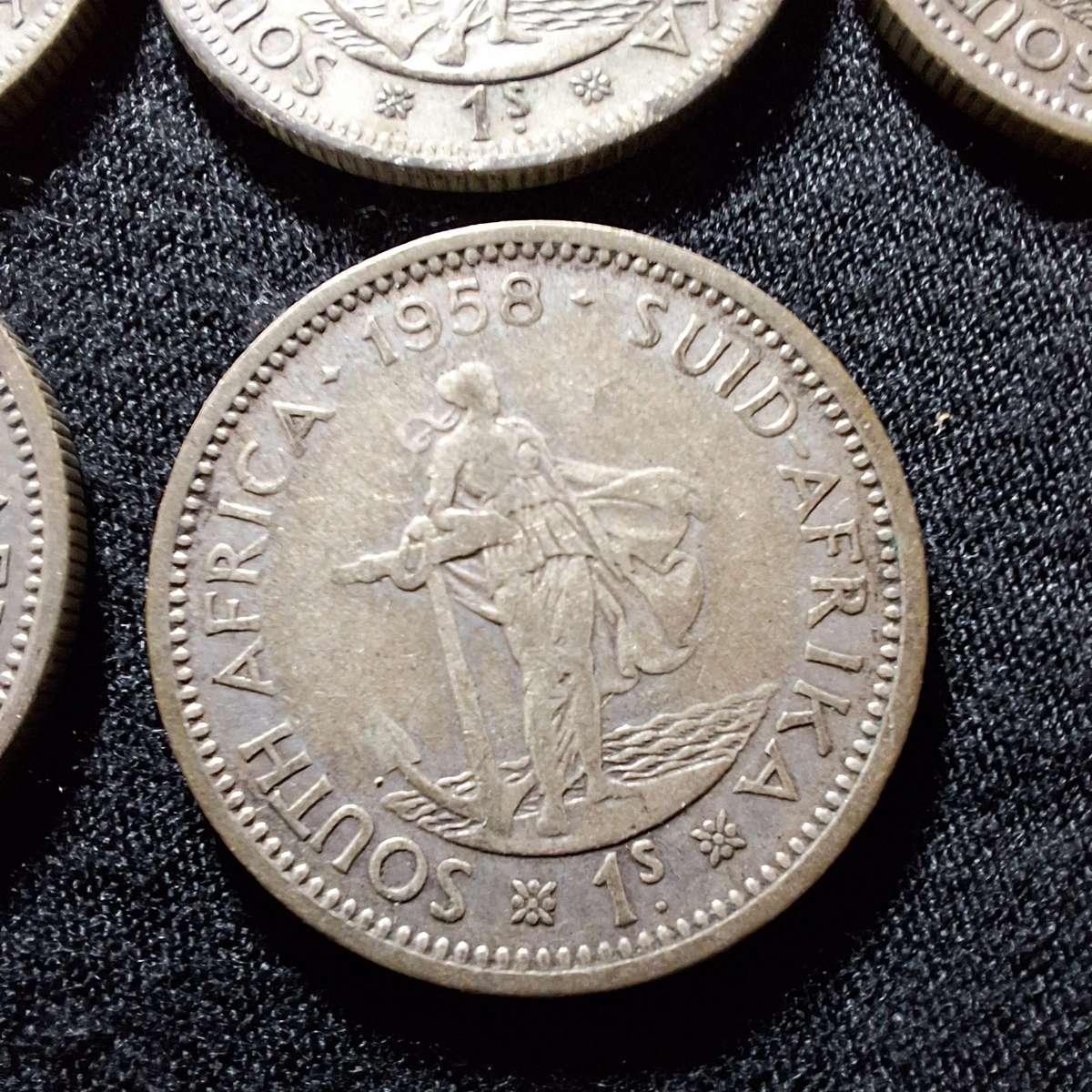 1951 to 1958 - South Africa 1 Shilling Coins