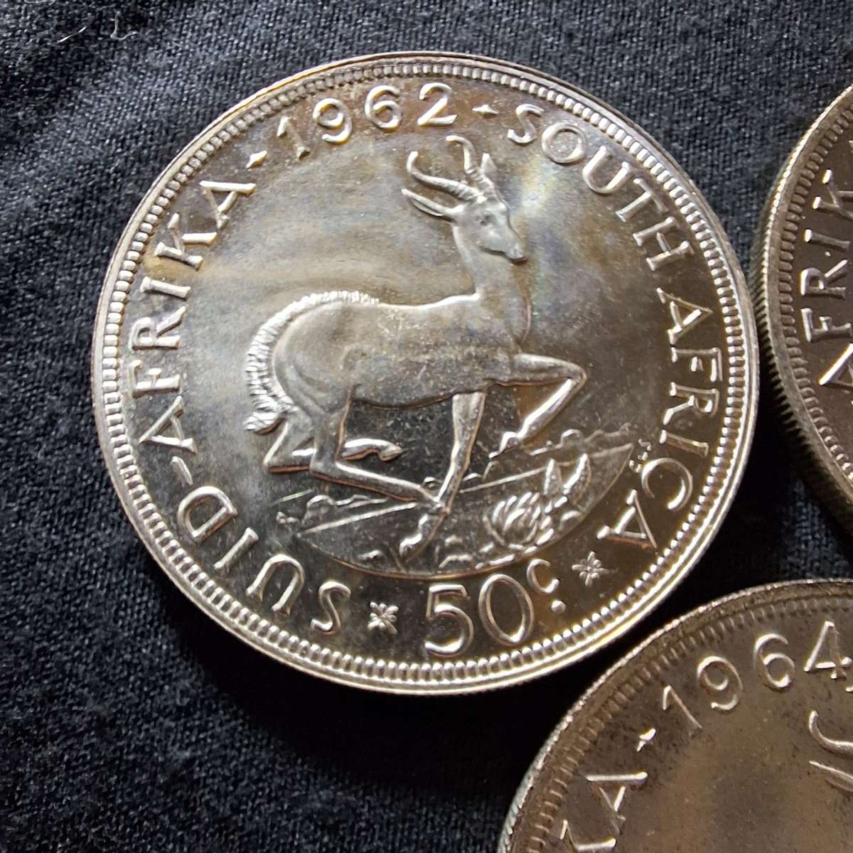 1962, 1963, 1964 Proof 50c Coins - Beautiful Set