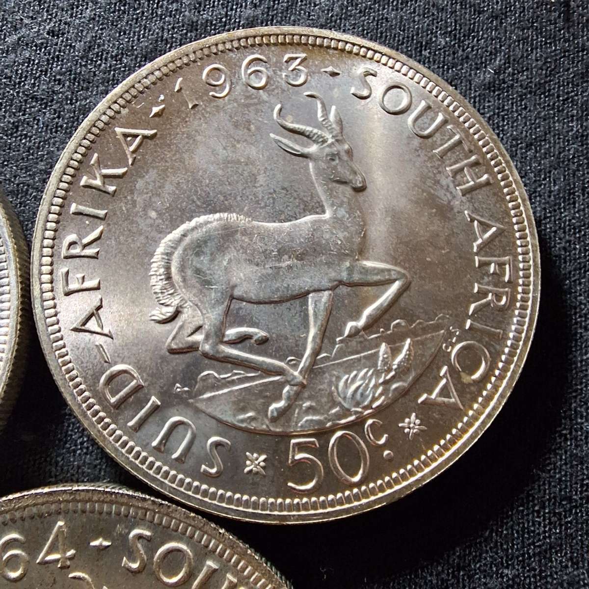 1962, 1963, 1964 Proof 50c Coins - Beautiful Set