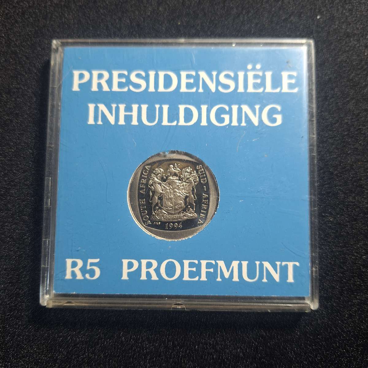 1994 South Africa R5 Presidential Inauguration in Plastic Casing - High Grade