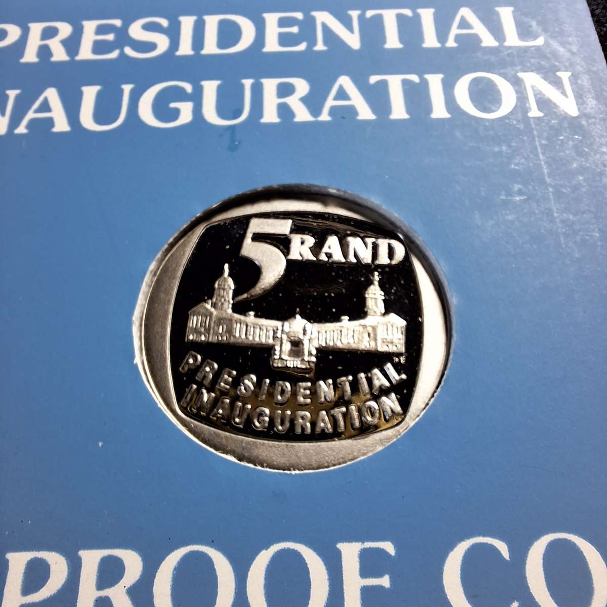 1994 South Africa R5 Presidential Inauguration in Plastic Casing - High Grade
