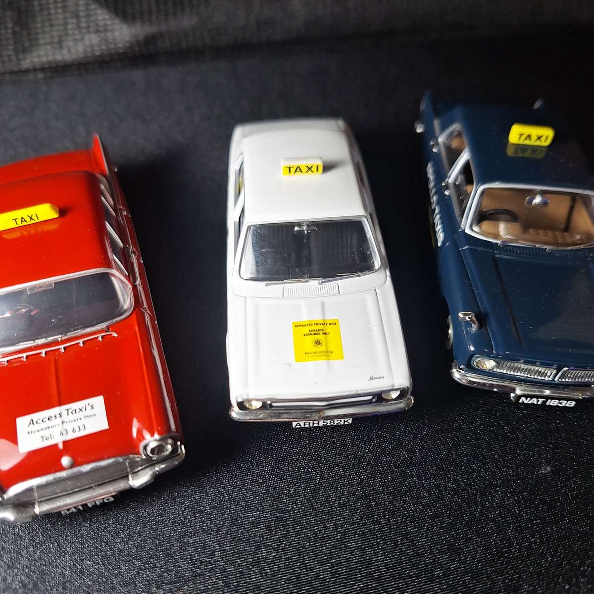 6 x Vanguards Taxi Diecast Model Car Collection