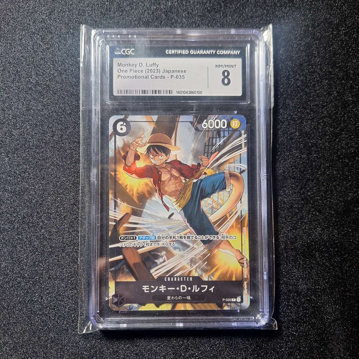Pokemon Trading Cards Graded CGC 8 NM/MINT Japanese ONE PIECE 2023 MONKEY D. LUFFY P-035 PROMO MEET