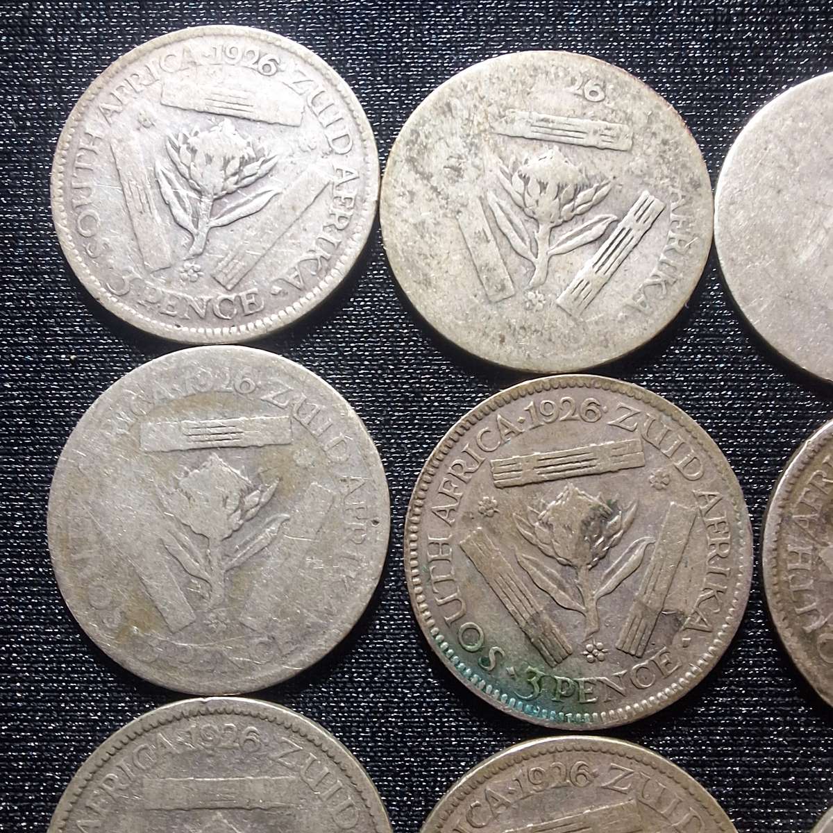 15 x 1926 3D Threepence Silver 80% 19 Grams