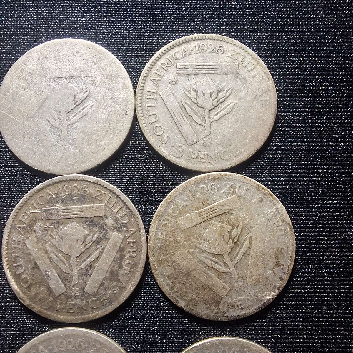 15 x 1926 3D Threepence Silver 80% 19 Grams