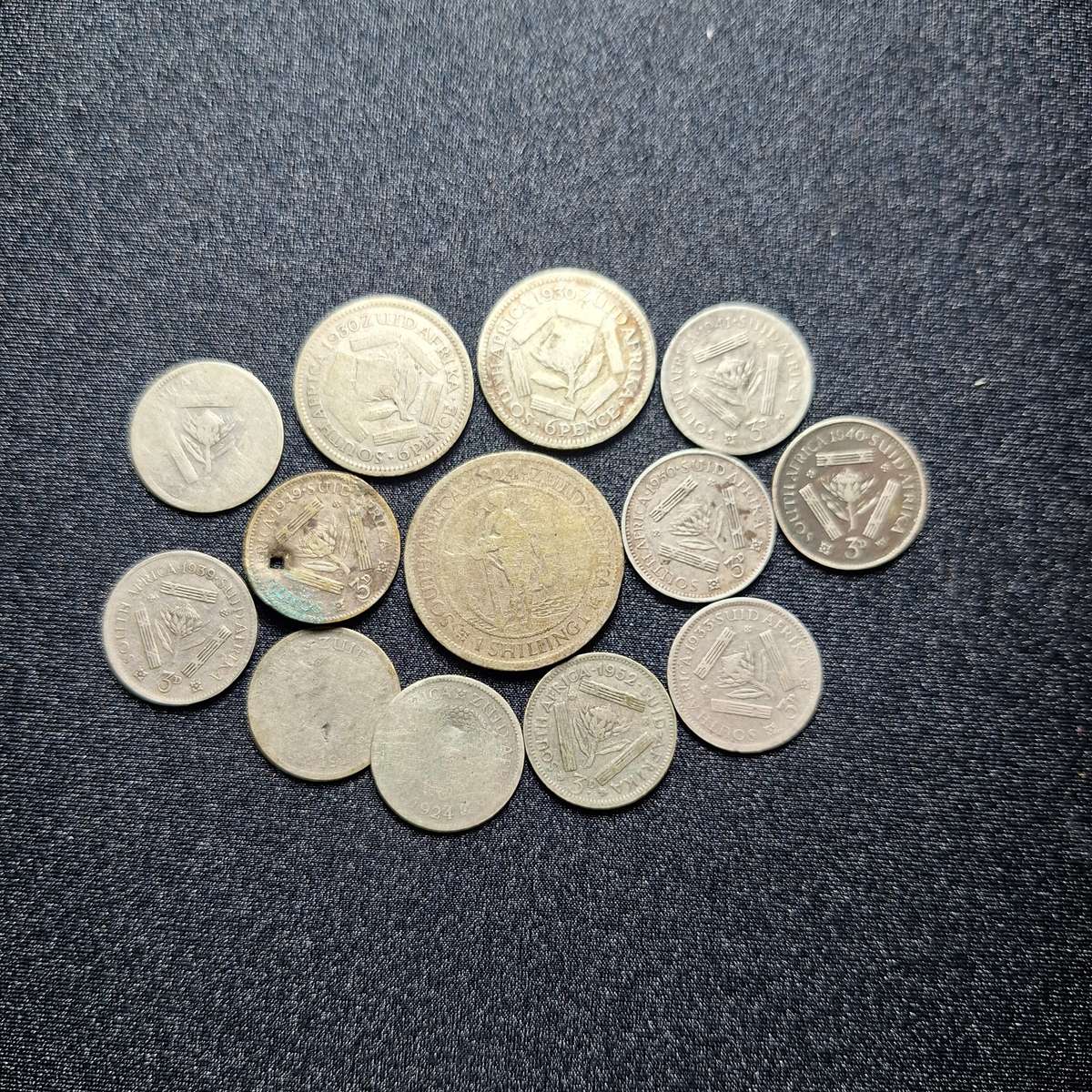 24 Grams of various SA 80% Silver coins