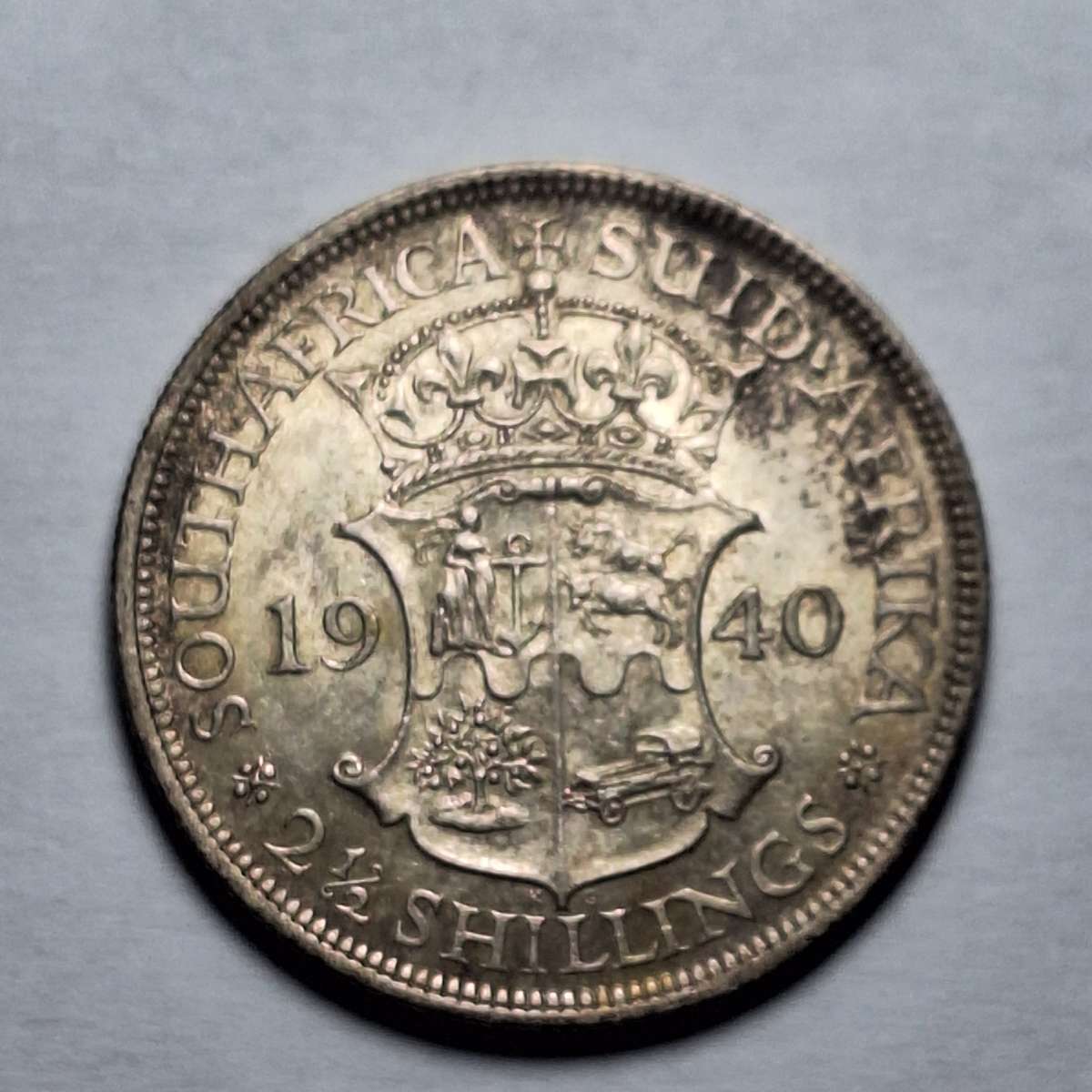 1940 2 1/2 Shillings South Africa Coin
