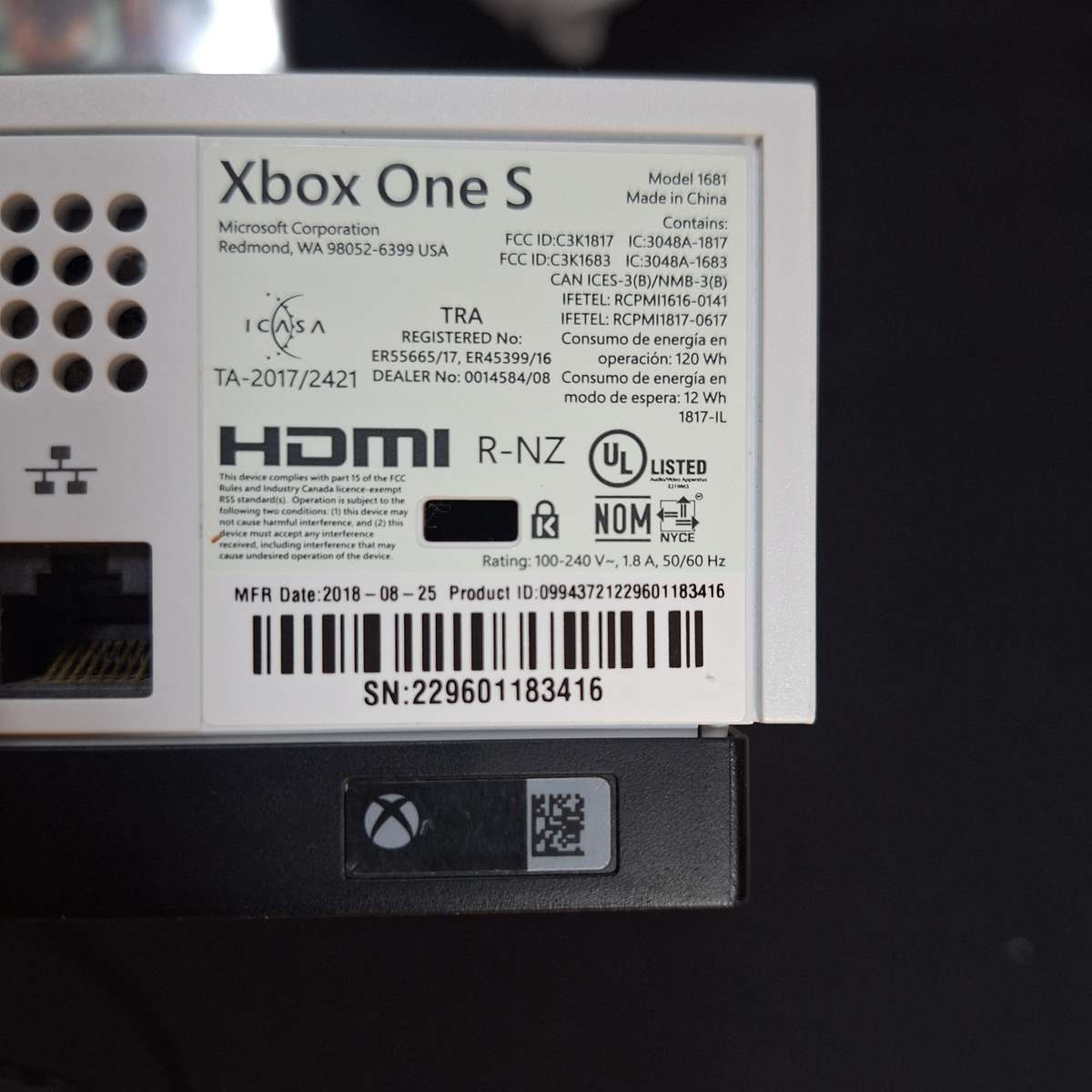 XBOX 1 S with 2 remotes and sealed GTA 5 Game