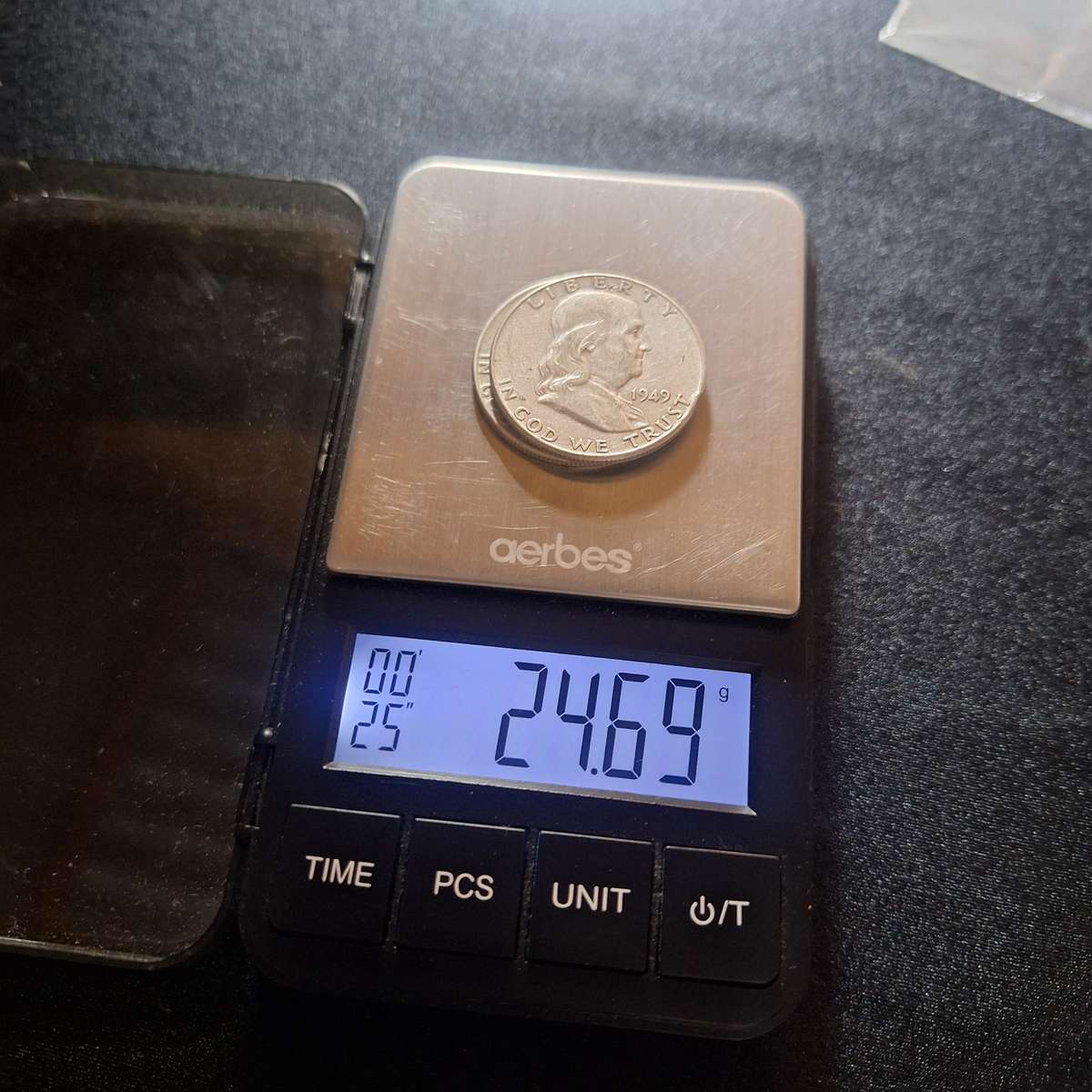 1949 and 1954 US Half Dollar  .90% Silver Coins Total 24.6 Grams