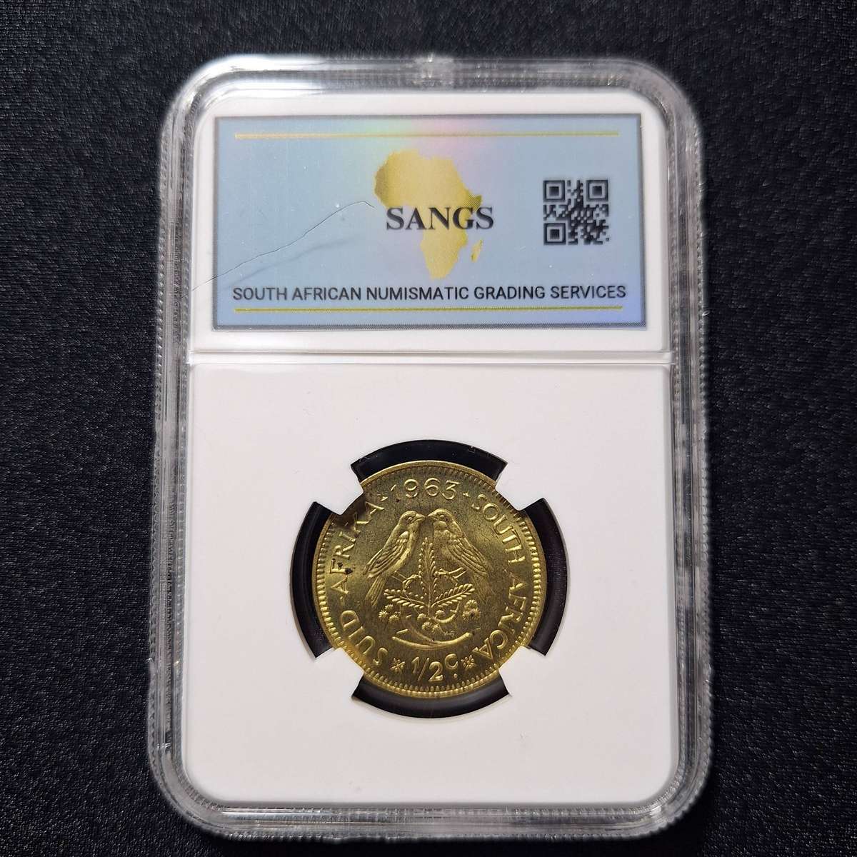 1963 1/2 Cent MS64 SANGS Graded South Africa Coin as per Photos
