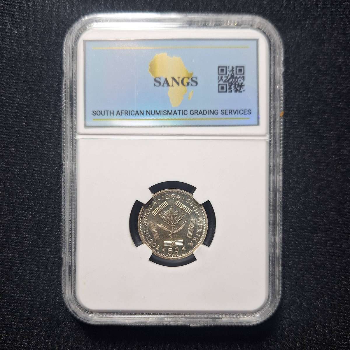 1964 5 Cent Proof PF66 SANGS Graded South Africa Coin