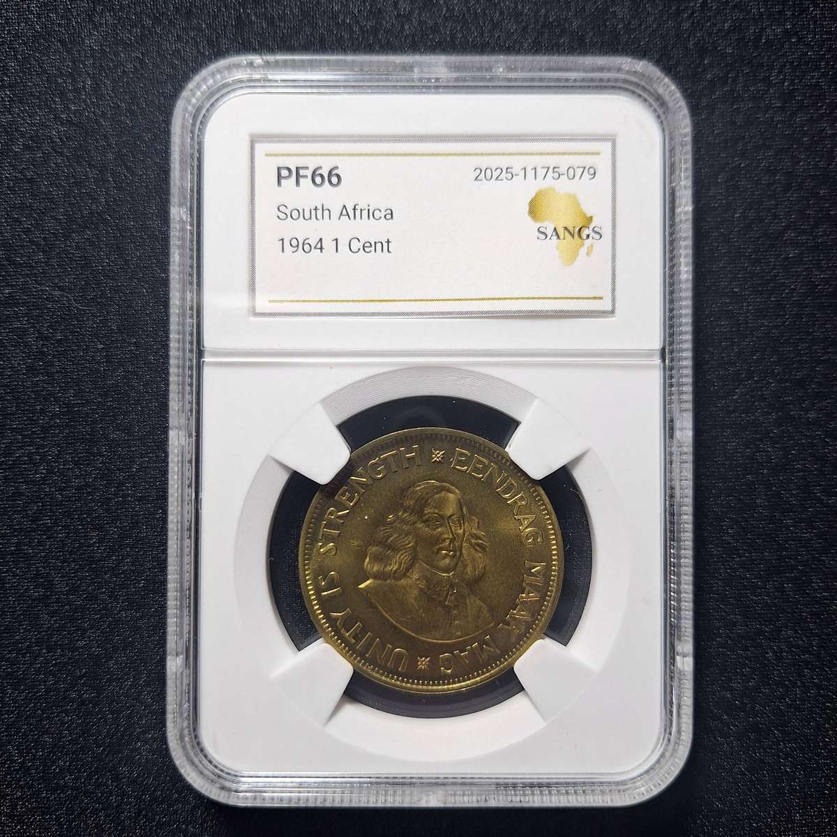 1964 1 Cent Proof PF66 SANGS Graded South Africa Coin