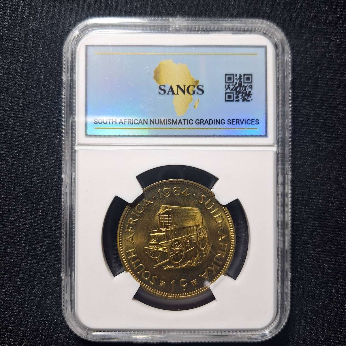 1964 1 Cent Proof PF66 SANGS Graded South Africa Coin