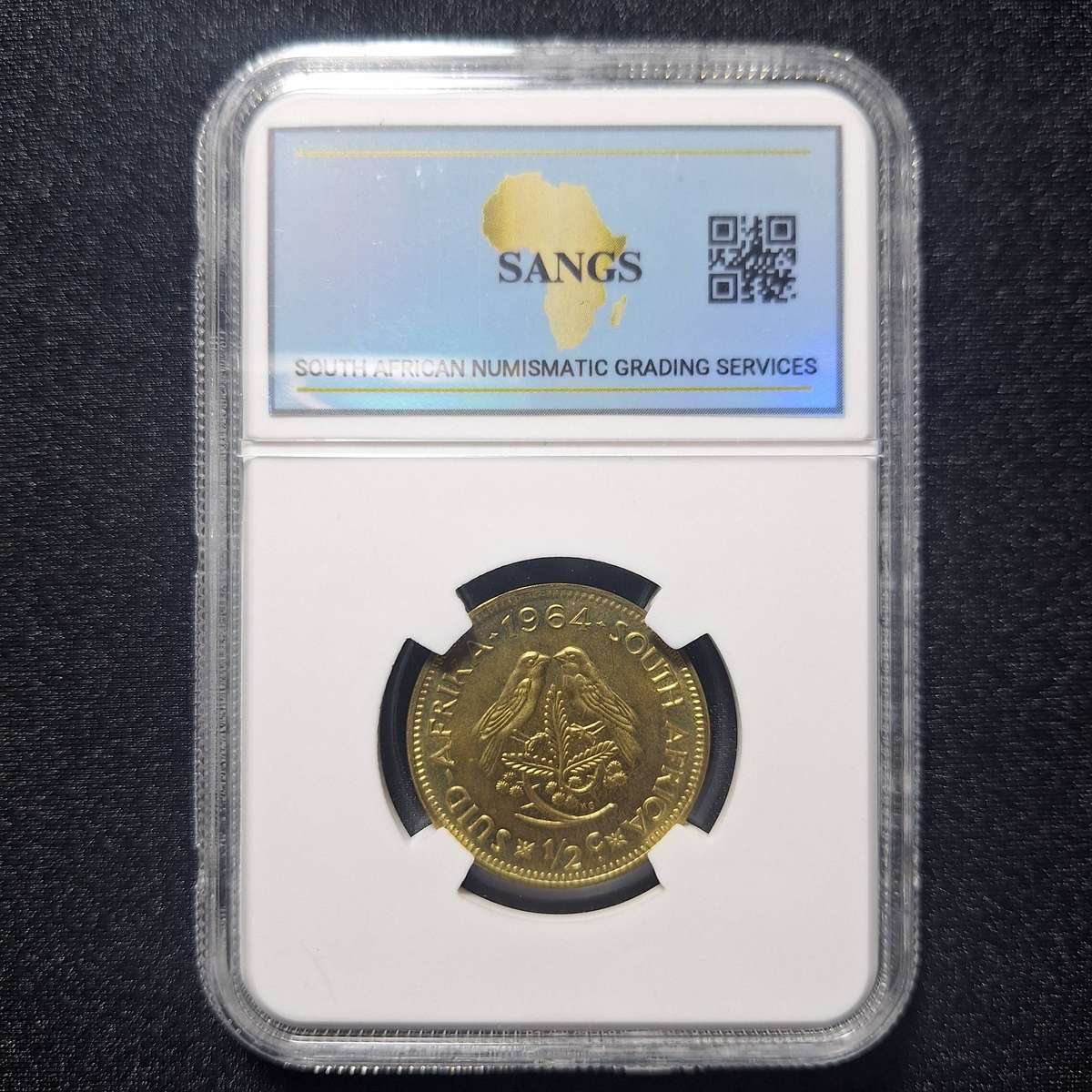 1964 1/2 Cent Proof PF65 SANGS Graded South Africa Coin