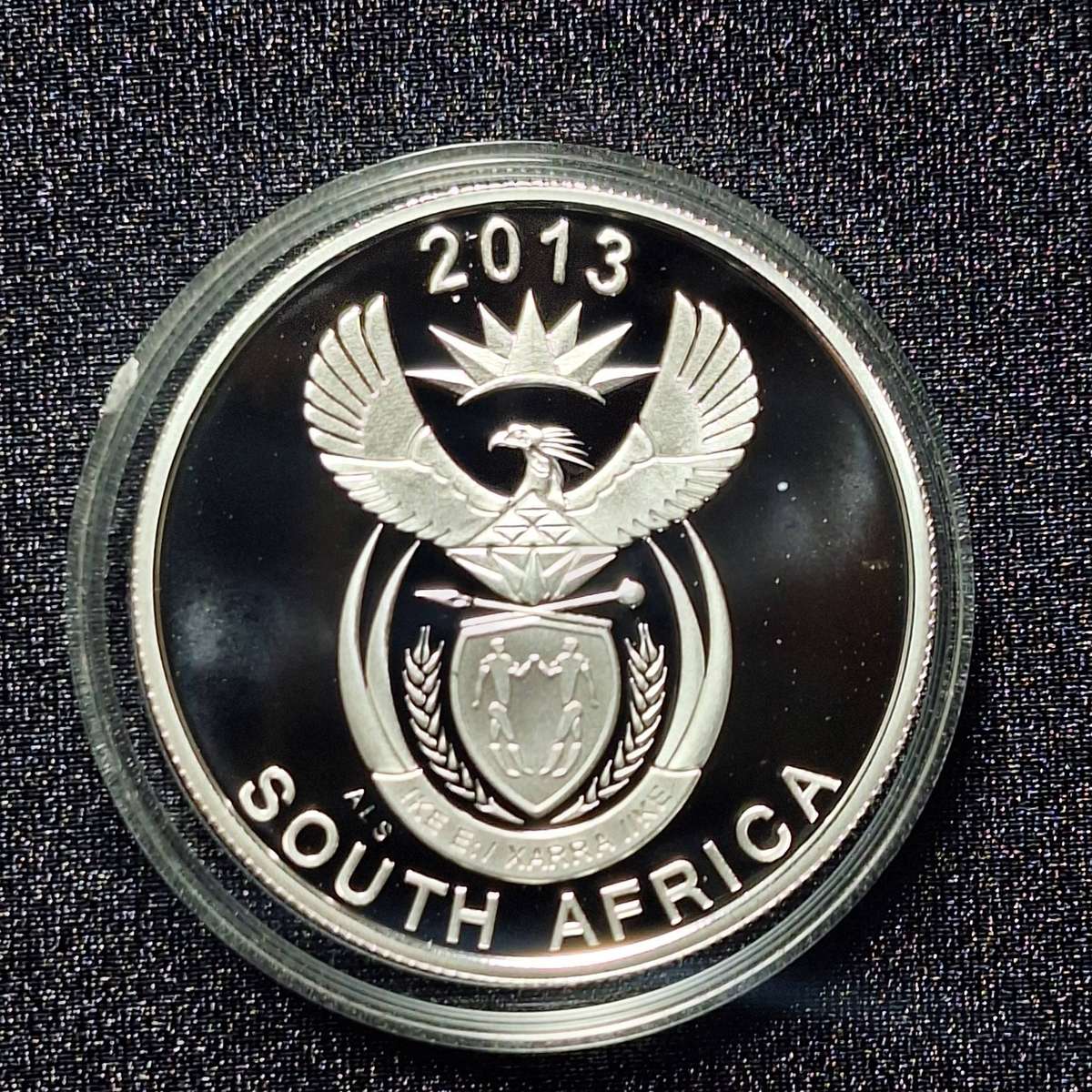 2013 10c Coelacanth Half Ounce Silver South Africa Coin, Mintage 477