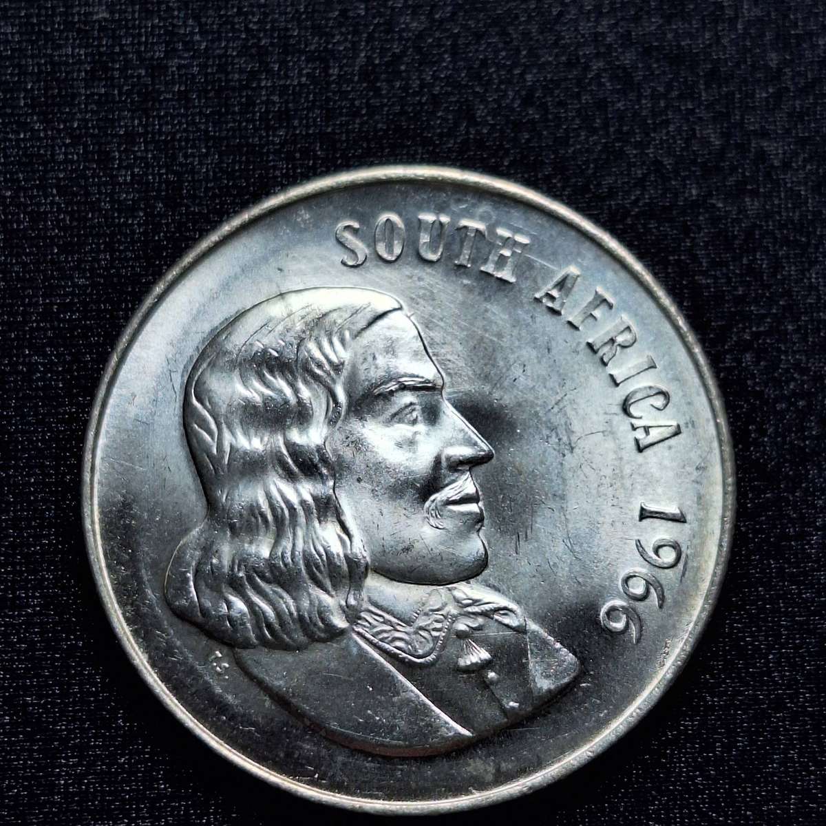 1966 R1 Silver 80% South Africa Coin