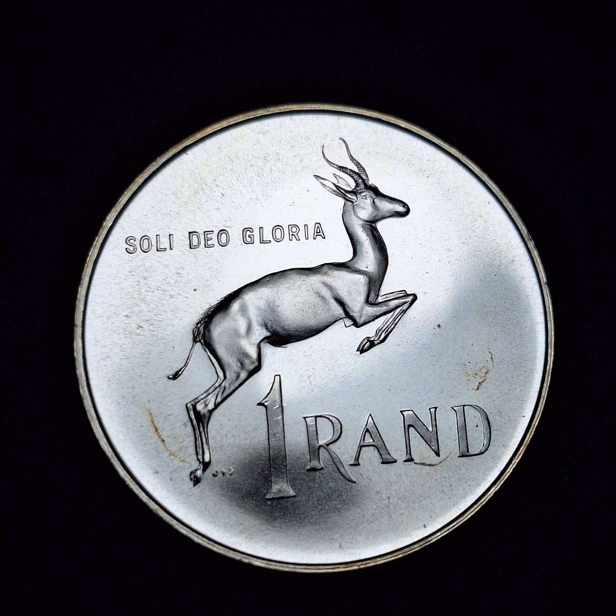 1966 R1 Silver 80% South Africa Coin