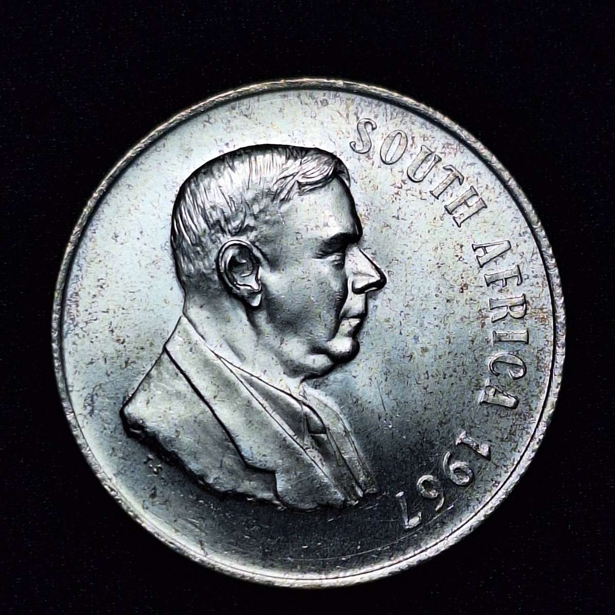 1967 R1 English 80% Silver South Africa Coin