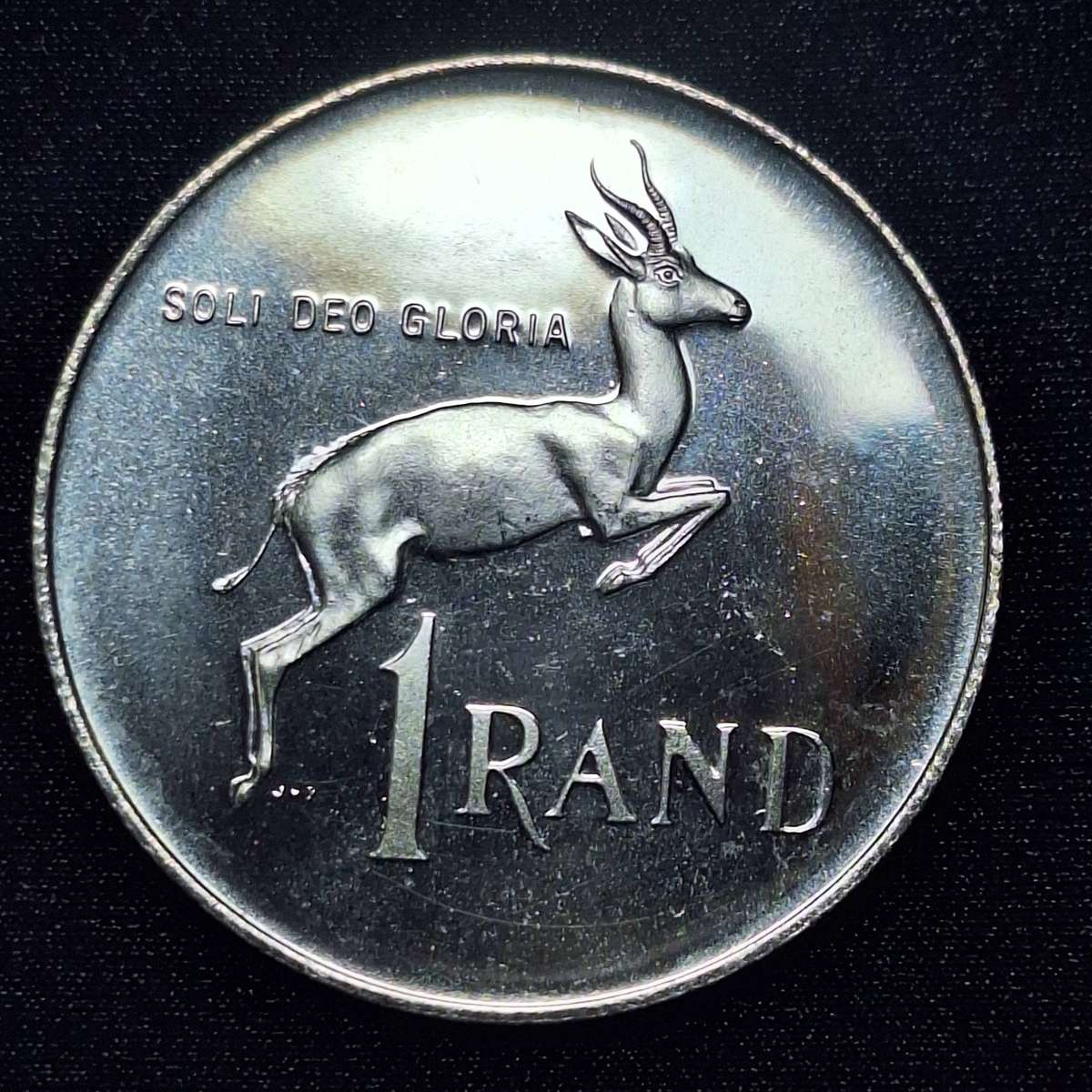 1975 - 1 Rand Proof Silver .800 South Africa Coin #3