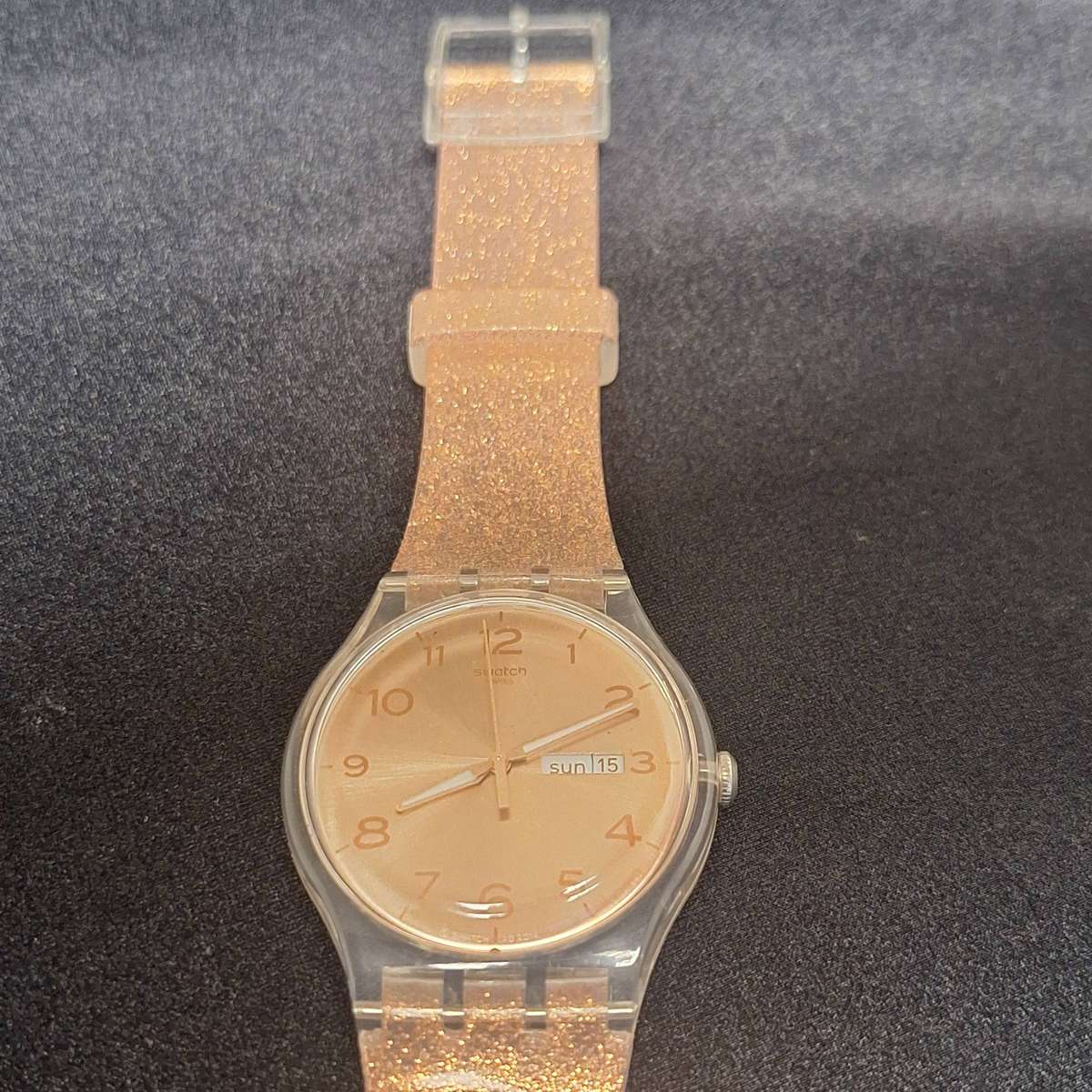 Swatch Golden Sparkle Watch in excellent condition.