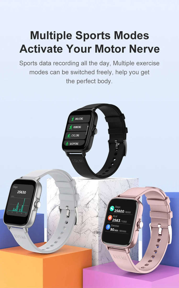 COLMI P28 Plus Smartwatch 1.9 HD Screen Bluetooth Calling IP68 Waterproof Smart Watch
