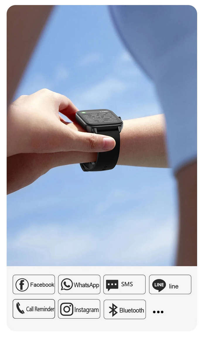 COLMI P28 Plus Smartwatch 1.9 HD Screen Bluetooth Calling IP68 Waterproof Smart Watch
