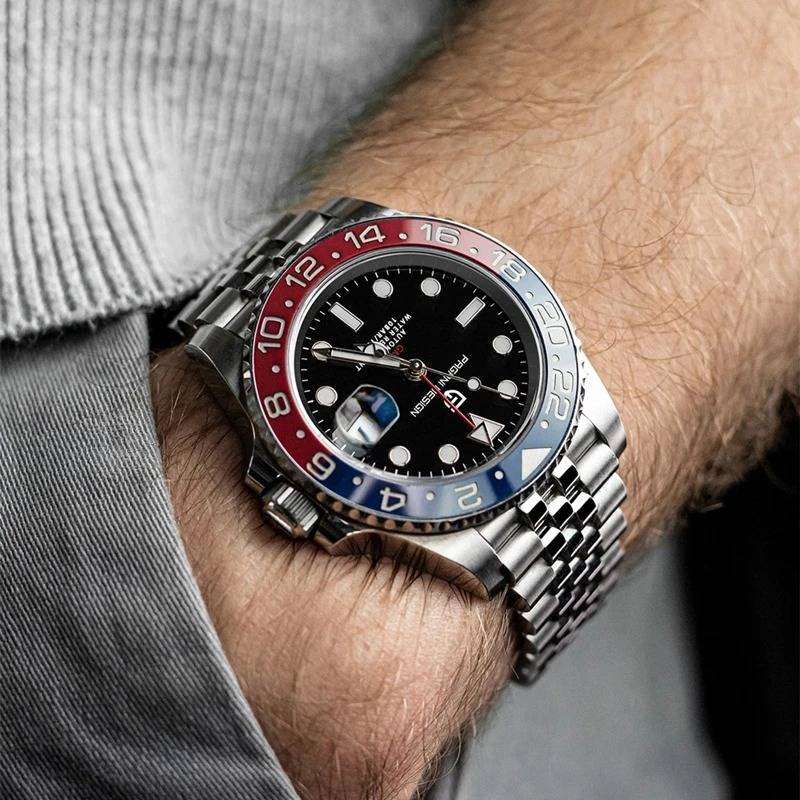 PAGANI DESIGN 1662 GMT Mens Automatic Watch  Sapphire Crystal | 10 BAR