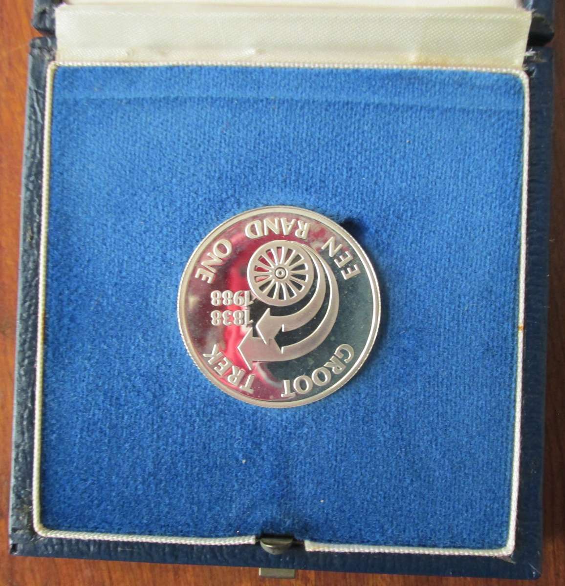 1988 PROOF SILVER RAND - GROOT TREK COMMEMORATIVE