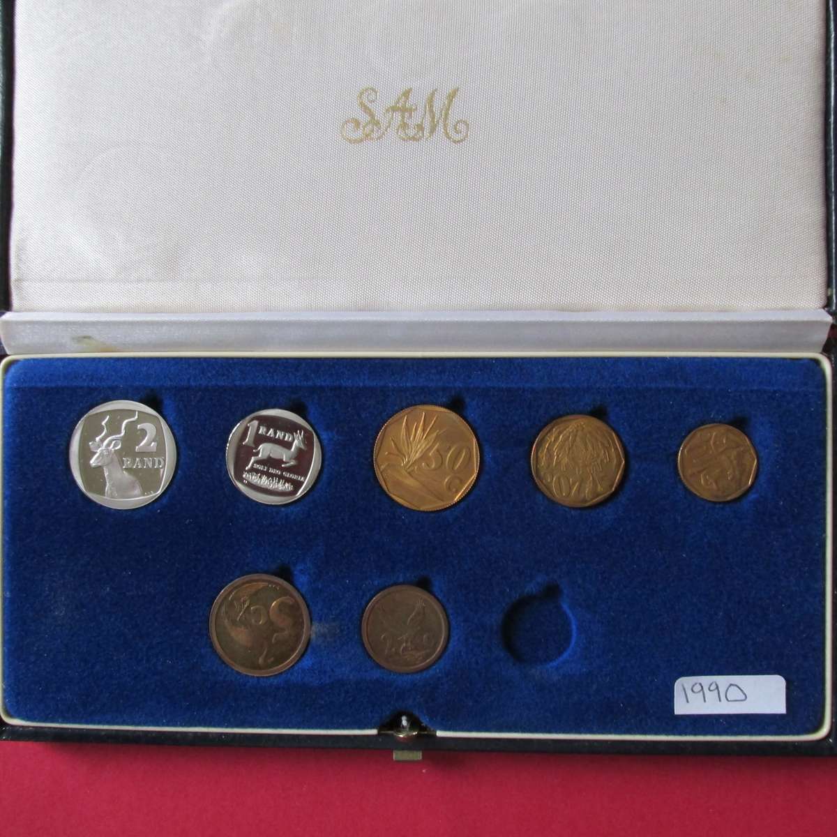 3 S.A. PROOF SETS - 1990 1992 1993 ( 1990 ONE CENT MISSING)