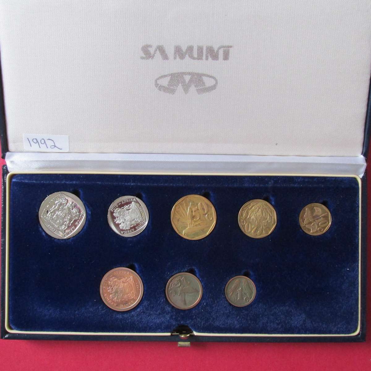 3 S.A. PROOF SETS - 1990 1992 1993 ( 1990 ONE CENT MISSING)