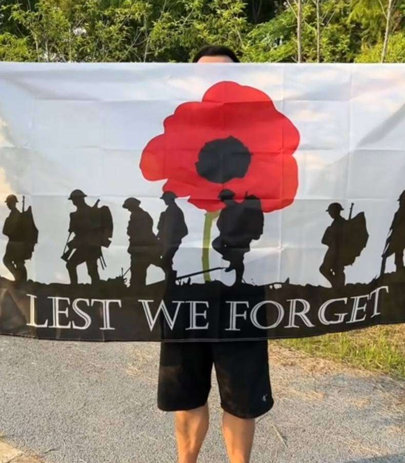 Poppy day flag