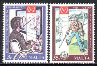 Malta - 1981 International Year for Disabled Persons Set MNH SG 663-664