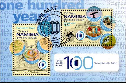 Namibia - 2025 100 Years Scientific Society MS Used