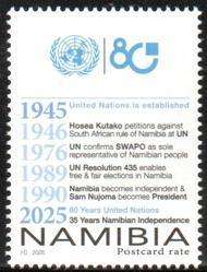 Namibia - 2025 80 Years United Nations MNH