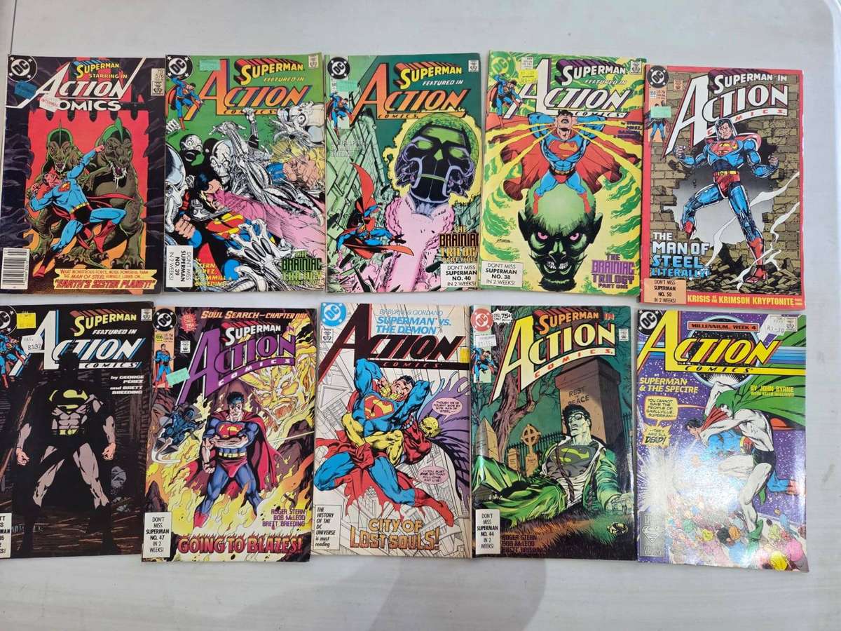 Old Comic Books - Superman Action Comics - Lot 3 - 30 Books