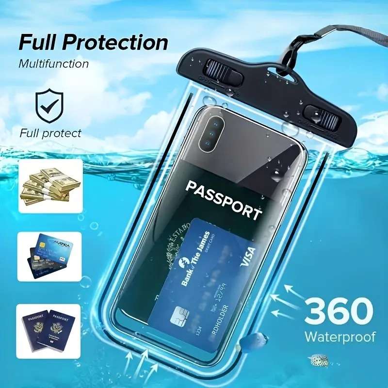 Universal waterproof mobile phone pouch