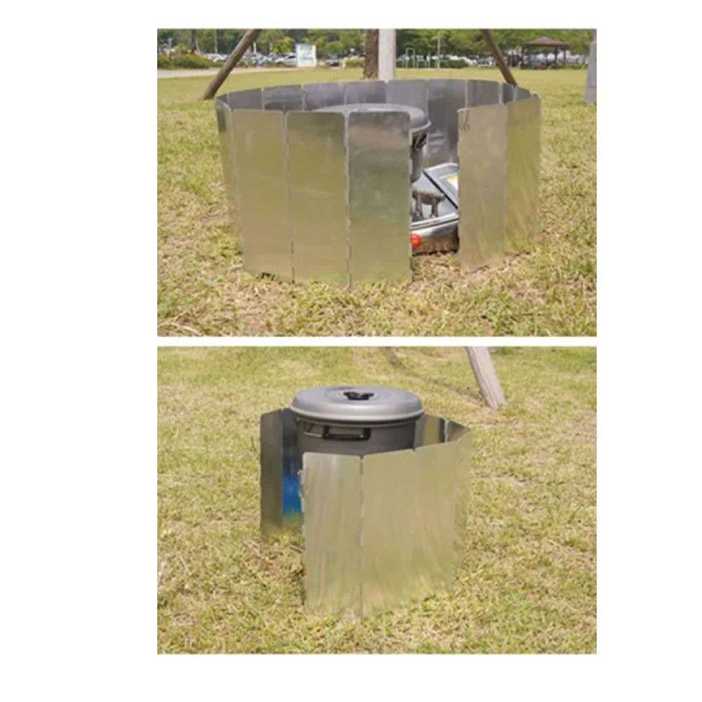 Camping Cooking Aluminium Wind Shield (10 plates)