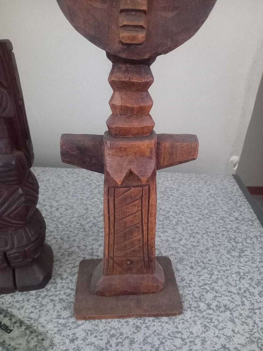 Vintage Hand Carved African Ashanti Fertility Folk Art Sculpture