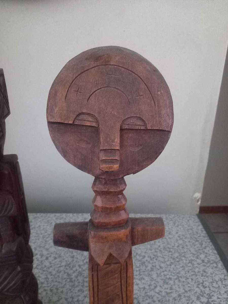 Vintage Hand Carved African Ashanti Fertility Folk Art Sculpture
