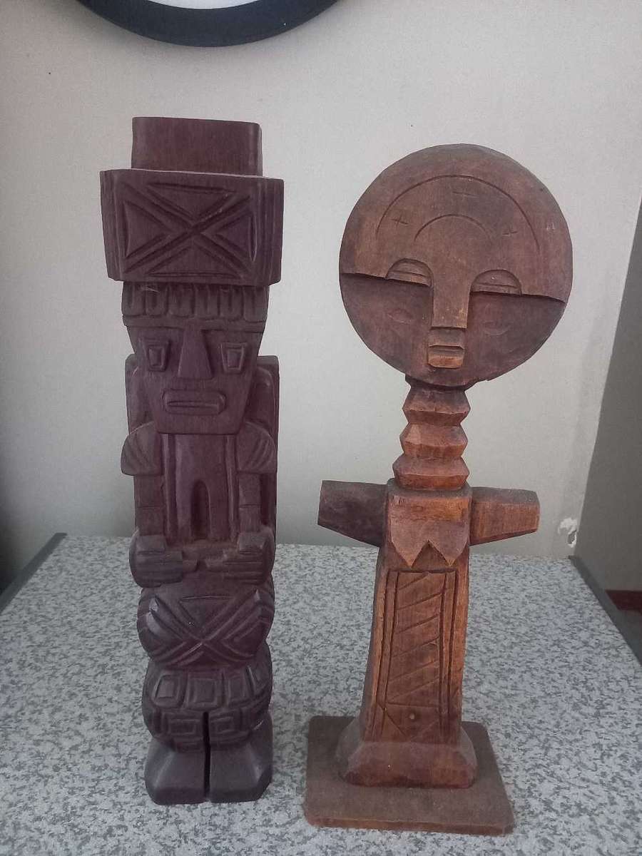 Vintage Hand Carved African Ashanti Fertility Folk Art Sculpture