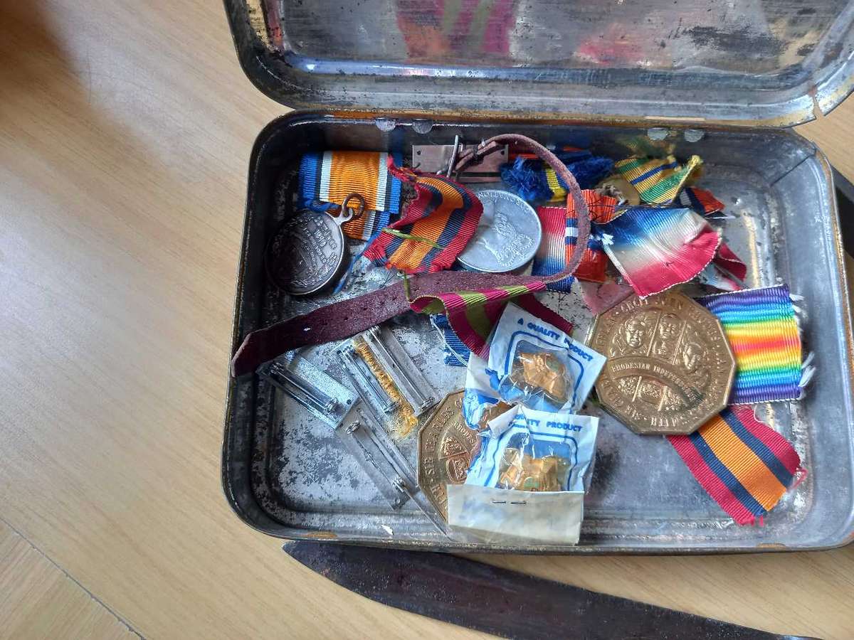 War bayonets medal ect