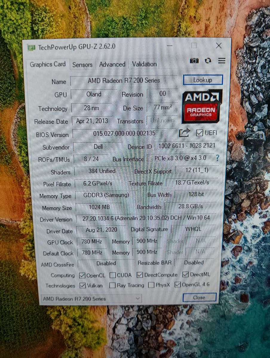 Dell AMD Radeon R7 200 Series 1GB GDDR3 Graphics Card